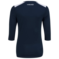 Женская футболка теннисная (dł. Рукава) Head Club 22 Tech 3/4 Shirt W - dark blue