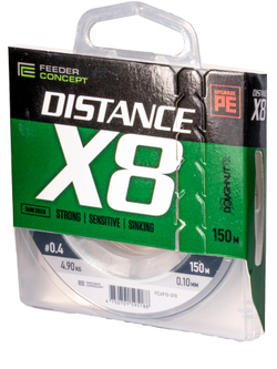 Леска плетёная Feeder Concept Distance х8 BRAID Dark Green 150/010