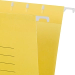 Папка подвесная Attache Foolscap, картон желтый, до 200л., 5шт/уп