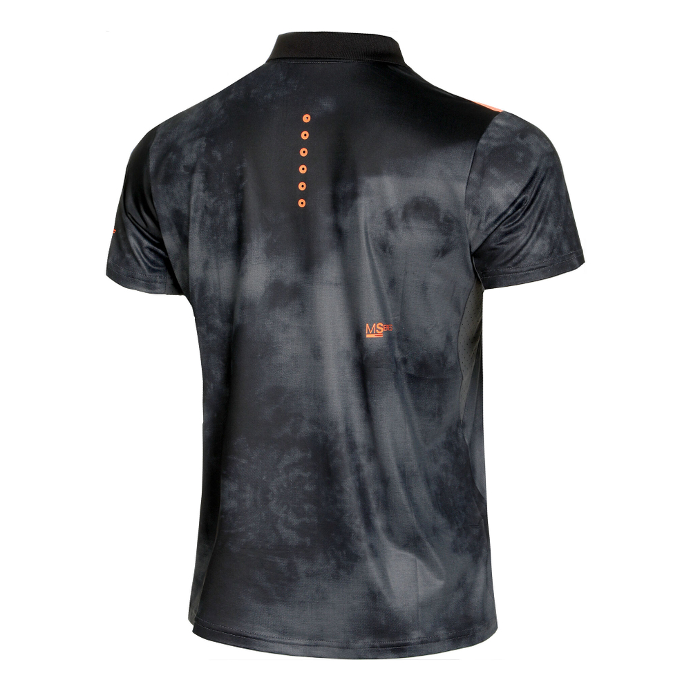 Мужское теннисное поло Bullpadel Molla Polo Men - Black, Orange