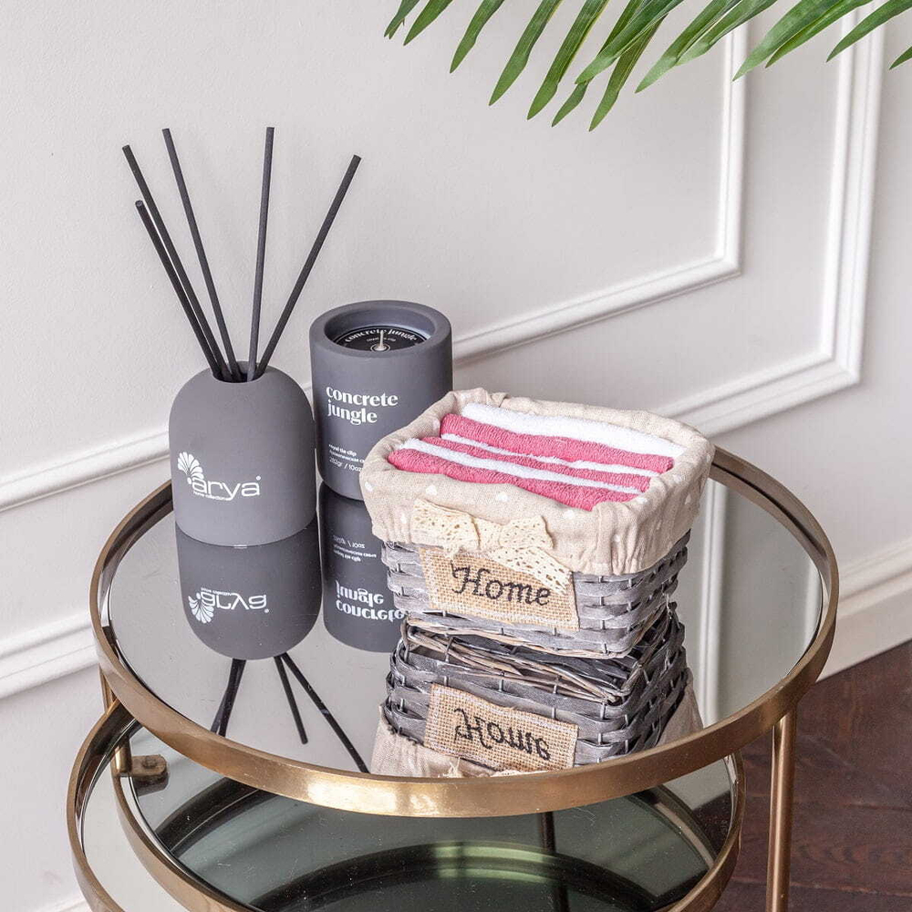 Набор полотенец 6шт 30x30 Arya home Home Grey розовый