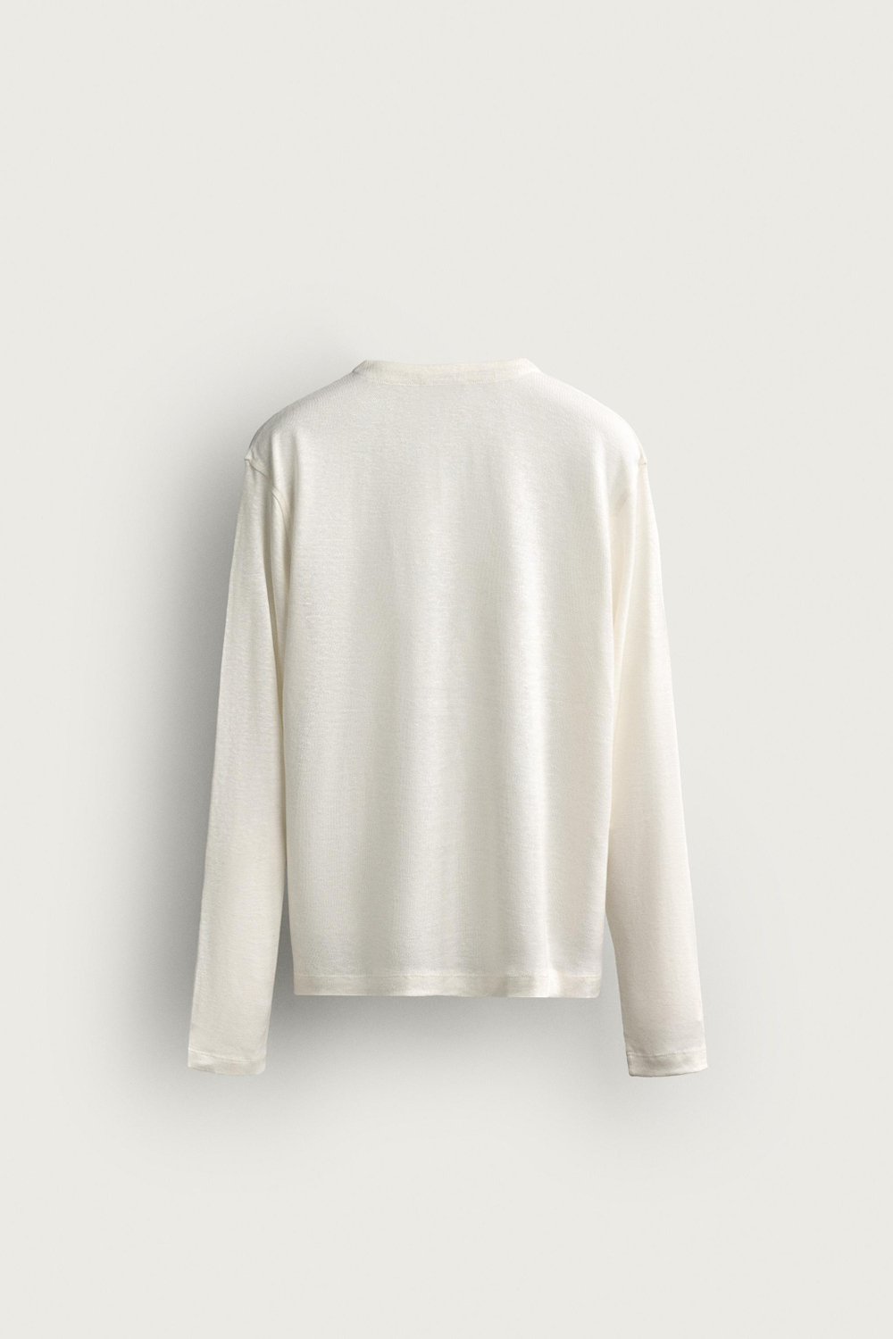 ФУТБОЛКА ХЕНЛИ ИЗ СМЕСИ КОНОПЛИ И ВИСКОЗЫ — ZARA