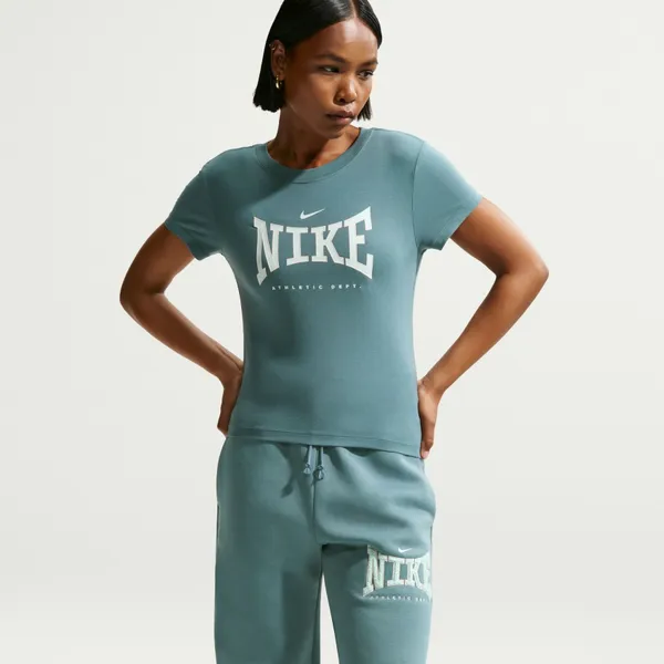 Футболка женская NIKE W NSW MOD CROP ATH LEAGUE TEE