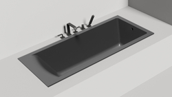 Ванна каменная встраиваемая матовая 170x75 Salini CASCATA 104123MRH окрашена по RAL снаружи