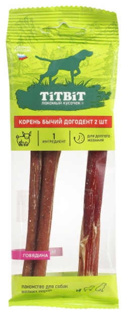 Корень бычий TITBIT для собак догодент 2, мягкая упаковка