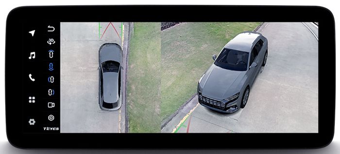 Магнитола для УАЗ Патриот Пикап Профи 2016+ (рамка тип 2) - Teyes LUX ONE 360 монитор 12.3" 2K QLED на Android 10, Быстрая, CarPlay, 4G SIM-слот, 4 камеры в комплекте