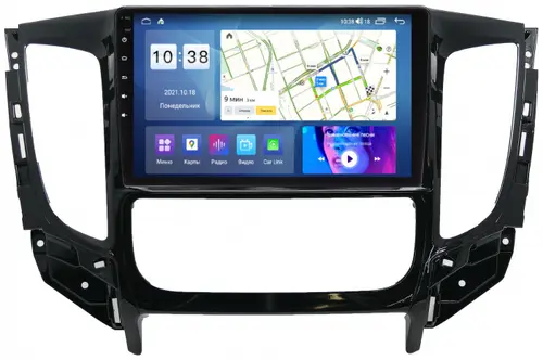 Магнитола для Mitsubishi L200 5 2015-2019 (климат), Pajero Sport 3 2016-2023 (МКПП), FIAT Fullback - Parafar PF168LUX2UHD на Android 13, Быстрая, QLED, CarPlay, 4G SIM-слот