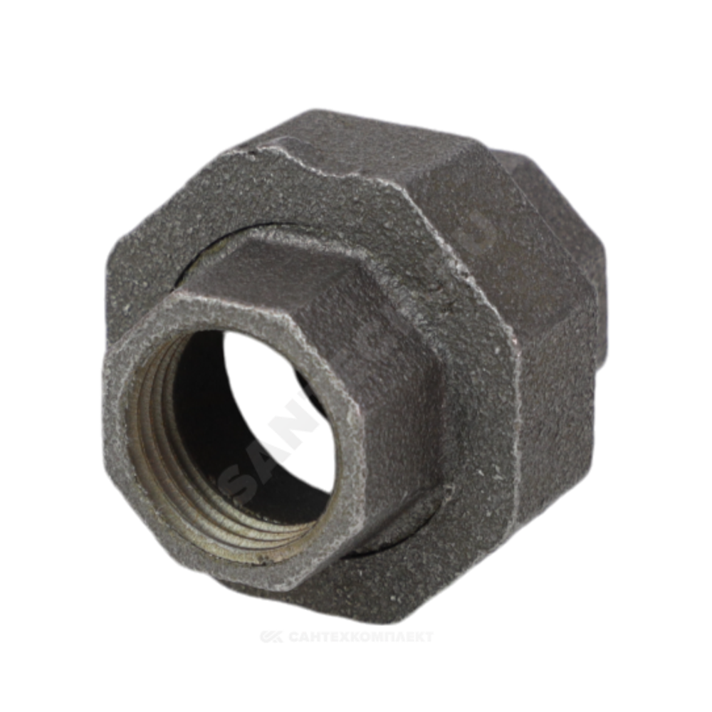 Соединитель прямой американка чугун Ду 20 (3/4") ВР/ВР Fittex