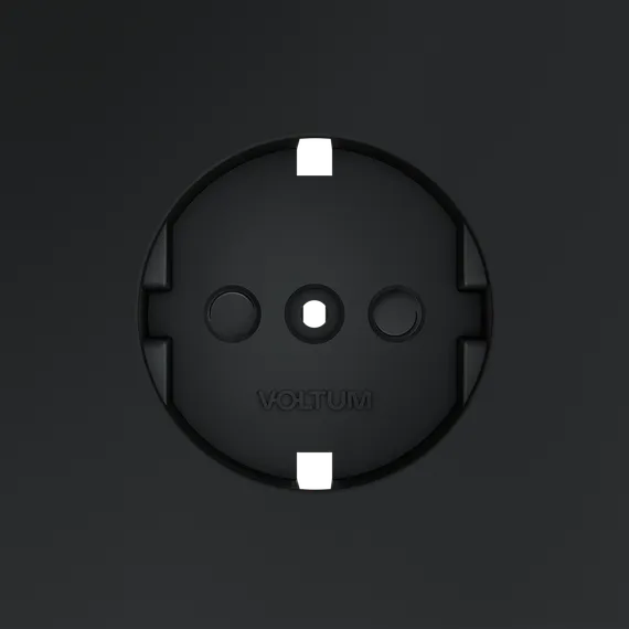 Накладка для розетки с заземлением и защитными шторками Voltum S70 Графит VLS000707