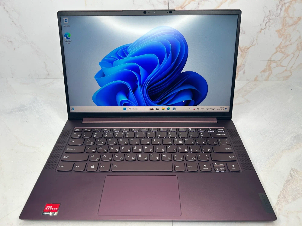 Ноутбук Lenovo Yoga Slim 7 14ARE05. AMD Ryzen 7 4800U/RAM 16Gb/SSD 1024Gb/AMD Radeon/14.0"/1920*1080/IPS/Windows 11/BackLight: LED, Цвет: Фиолетовый