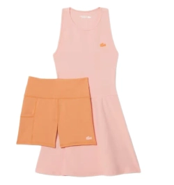 Теннисное платье Lacoste Ultra Dry Sport - rose/orange