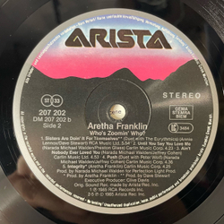 Винтажная виниловая пластинка LP Aretha Franklin Who's Zoomin' Who (Германия 1985) Sisters Are Doin' It For Themselves
