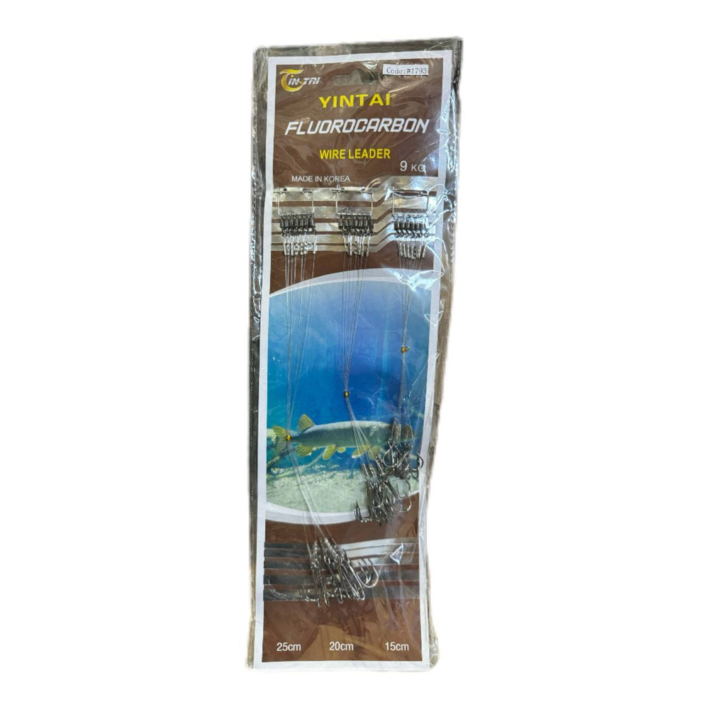 Поводки FLUOROCARBON тройник 9 кг
