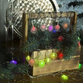 Гирлянда "Нить" с насадками “Сердце малое”, 5 м, LED-20-220V, мигает, нить прозрачная, свечение мульти