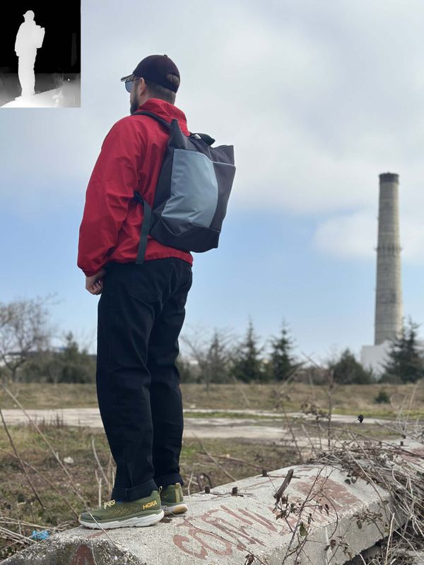 Рюкзак Colour Block Backpack сине-голубой - фото 5