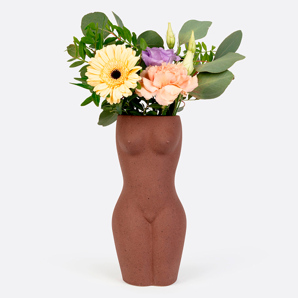 Ваза для цветов 23см Doiy Body Black