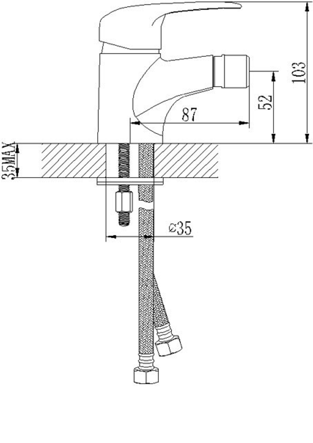 Смеситель для биде LEMARK PRAMEN – LM3308C