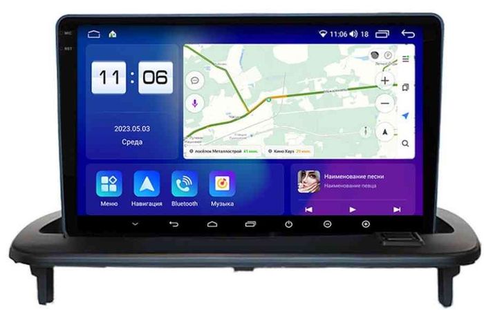 Магнитола для Volvo S40/V50 2004-2012, C30 2006-2012 - Parafar PF187RN2K на Android 13, Быстрая, QLED+2K, CarPlay, 4G SIM-слот