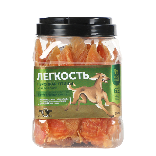 Лакомство для собак "Грин Кьюзин" GREEN QZIN ЛЕГКОСТЬ (Сушеная куриная грудка) 750гр