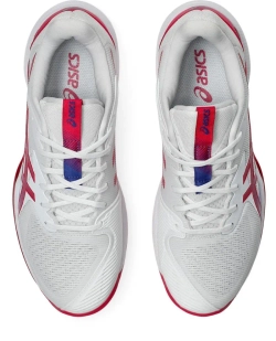Женские теннисные кроссовки Asics Solution Speed FF 3 Clay - white/bright rose