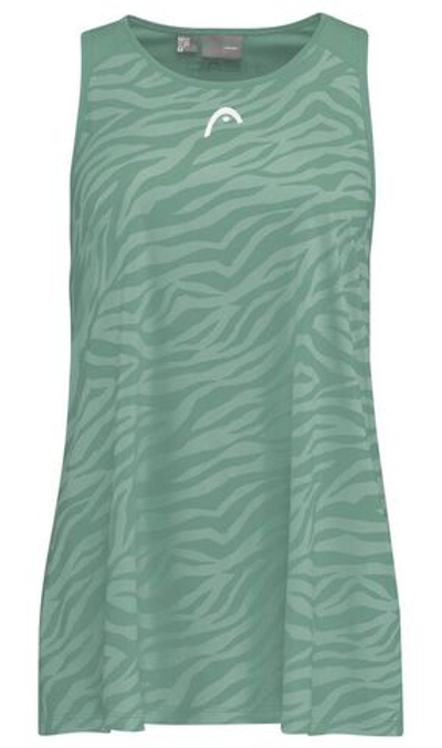 Футболка для девочки теннисная Head Agility Tank Top G - nile green/print vision