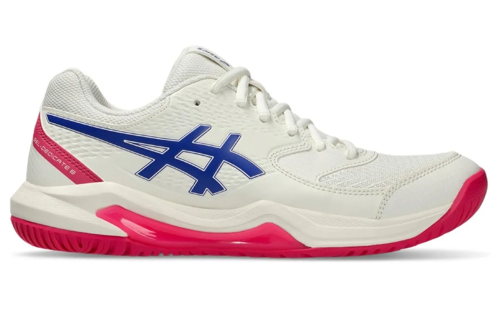 Женские теннисные кроссовки Asics Gel-Dedicate 8 - cream/dark cobalt