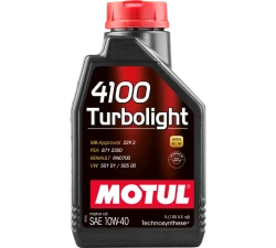 MOTUL 4100 TURBOLIGHT 10W40 (1л) VN Technosynthese моторное масло