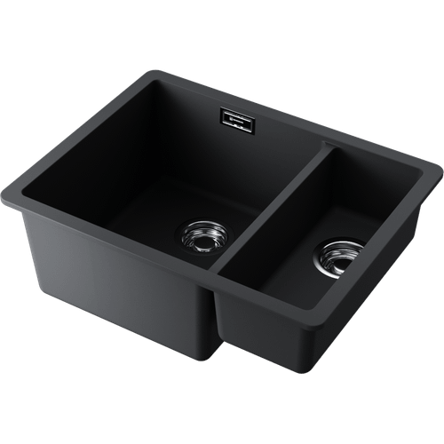 Мойка кухонная Omoikiri Kata 55-2-U-BL Artgranit, черный