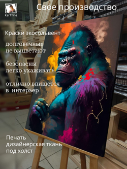 Картина Мудрый меломан на стену 50x70см 1шт.