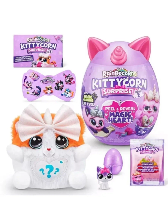 Мягкая игрушка сюрприз яйцо Rainbocorns Kittycorn Зуру