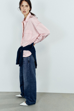 РУБАШКА С КОНТРАСТНОЙ СТРОЧКОЙ — ZARA