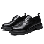 YEDANI Casual Leather Shoes Men"s Low top Black