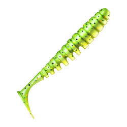 Приманка ZUB-SHAD 100мм(4")-4шт, (цвет 351) шартрез с блестками