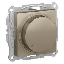 Светорегулятор поворотно-нажимной, 630 Вт Systeme Electric AtlasDesign Шампань ATN000536