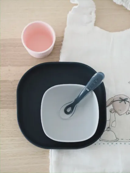 Набор посуды Beaba Coffrey Repas Silicone Night Blue