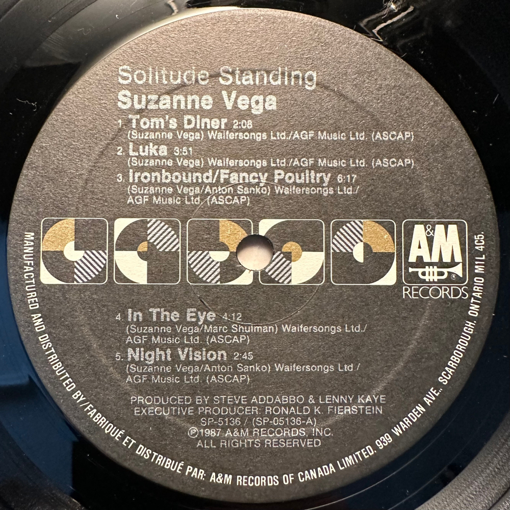 Suzanne Vega - Solitude Standing (Канада 1987г.)