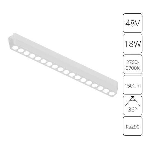 Магнитный трековый светильник Arte Lamp RAPID A2969PL-1WH