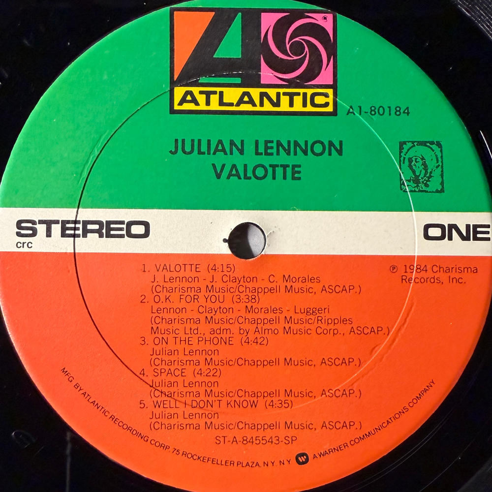 Julian Lennon ‎– Valotte (США 1984г.)