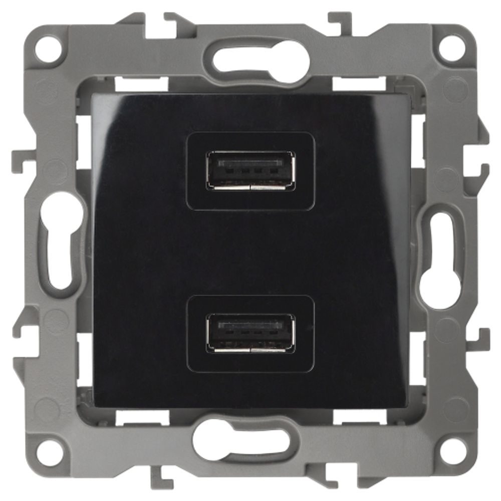 12-4110-06 ЭРА Устройство зарядное USB, 230В/5В-2100мА, IP20, Эра12, чёрный | Эра 12