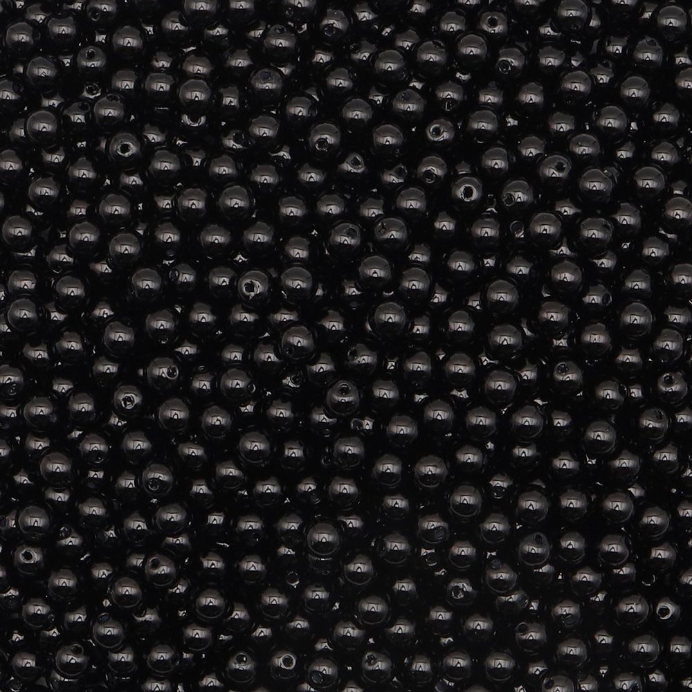 Бусины пластик ⌀8 мм, 500 г, 046 NL черный, Astra&amp;Craft, 7706545/7738652