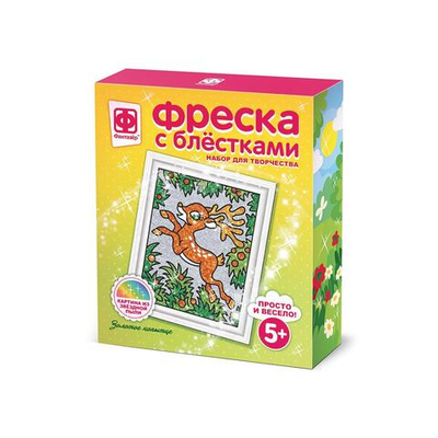 Фреска с блестками "Олень" (Фантазер)
