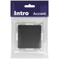 Кнопка Intro Accent 6-109-05 10А-250В IP20 СУ AL/CU антрацит | Intro
