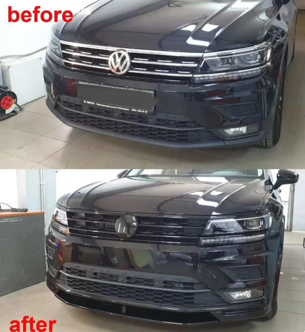 Накладка на передний бампер Volkswagen Tiguan MK2