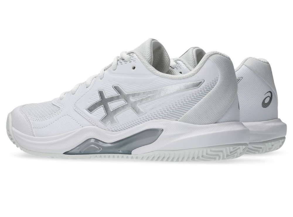 Женские теннисные кроссовки Asics Gel-Dedicate 9 Clay - white/pure silver