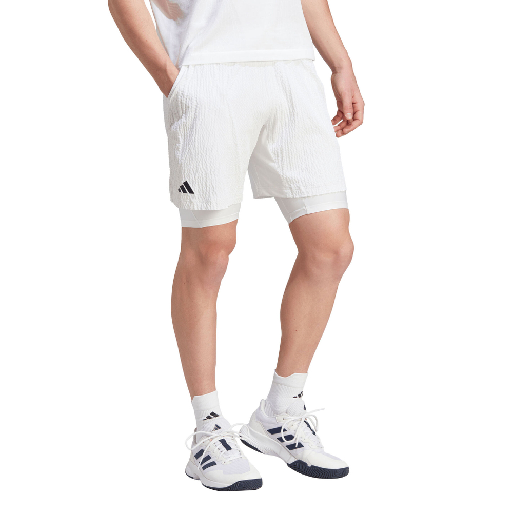 Мужские теннисные шорты adidas 2n1 Pro Shorts Men - White