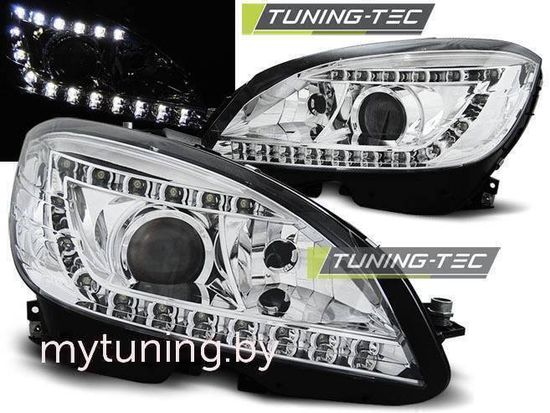 Передние фары Mercedes C W204 daylight chrome D1S