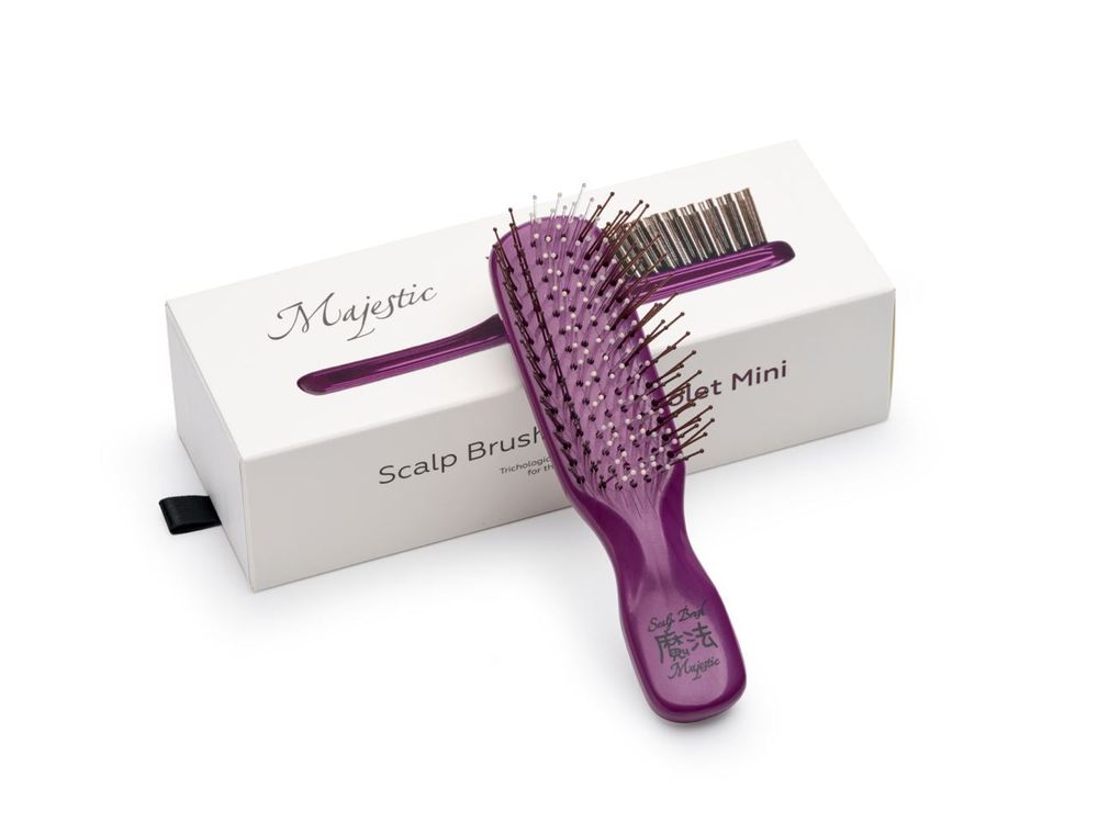 Расческа Majestic Scalp Brush фиолетовый жемчуг (дорожная версия)