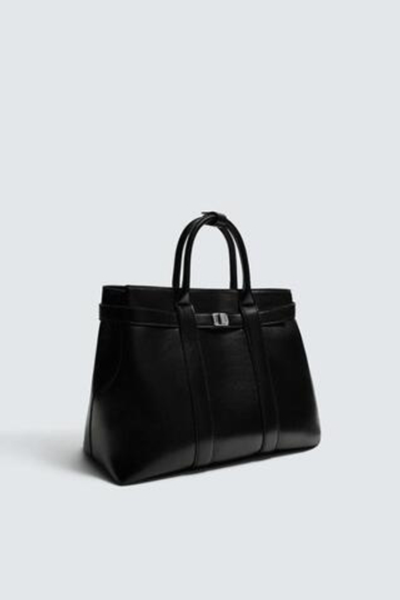 ZARA СУМКА С РЕМЕШКОМ, ЧЕРНЫЙ