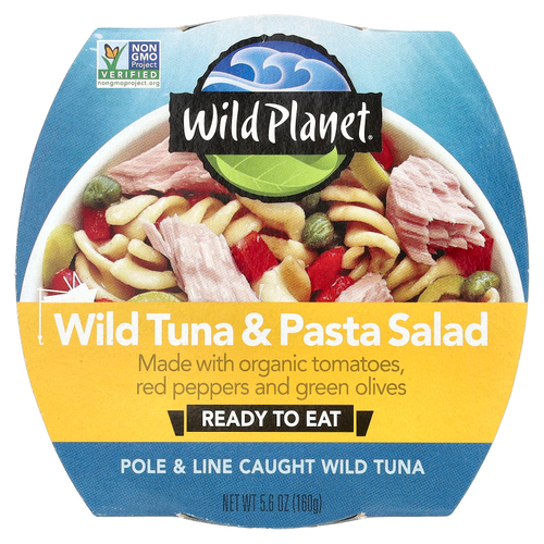 Wild Planet, Салат из пасты с диким тунцом, 160 г (5,6 унции)