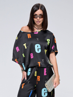 Костюм летний шелковый "ART SILK", 713.9060.06.06, цвет черный шрифт